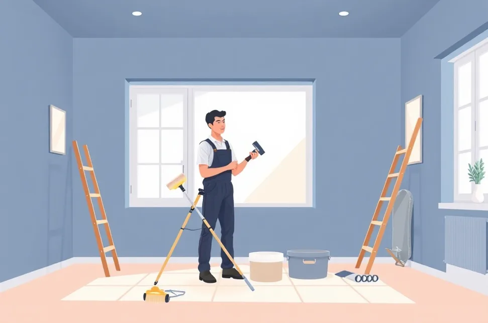 Intérieur rénové après travaux de peinture à Saint-Raphaël