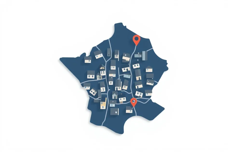 Carte du secteur d'intervention autour de Saint-Raphaël (83530)